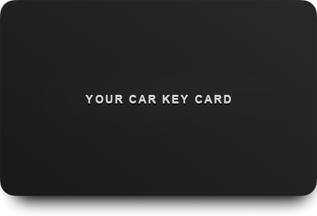Tesla key card with NFC chip